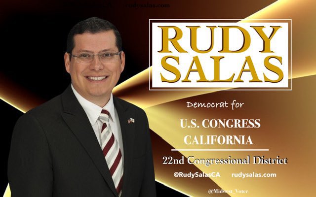 @tammybaldwin @gayforcongress @Morse4America @nateforflorida @MaxwellFrostFL @AdamGrayCA #DemVoice1 #ResistanceBlue #wtpBLUE #DemsAct #DemsUnited As a CA assemblymember, @RudySalasCA has won Lower Drug Costs/Public Safety Funding/Overtime Pay for Farmers/Clean Water Funding & more Let’s send Rudy to the US House. Vote for Rudy, who knows the Valley community.