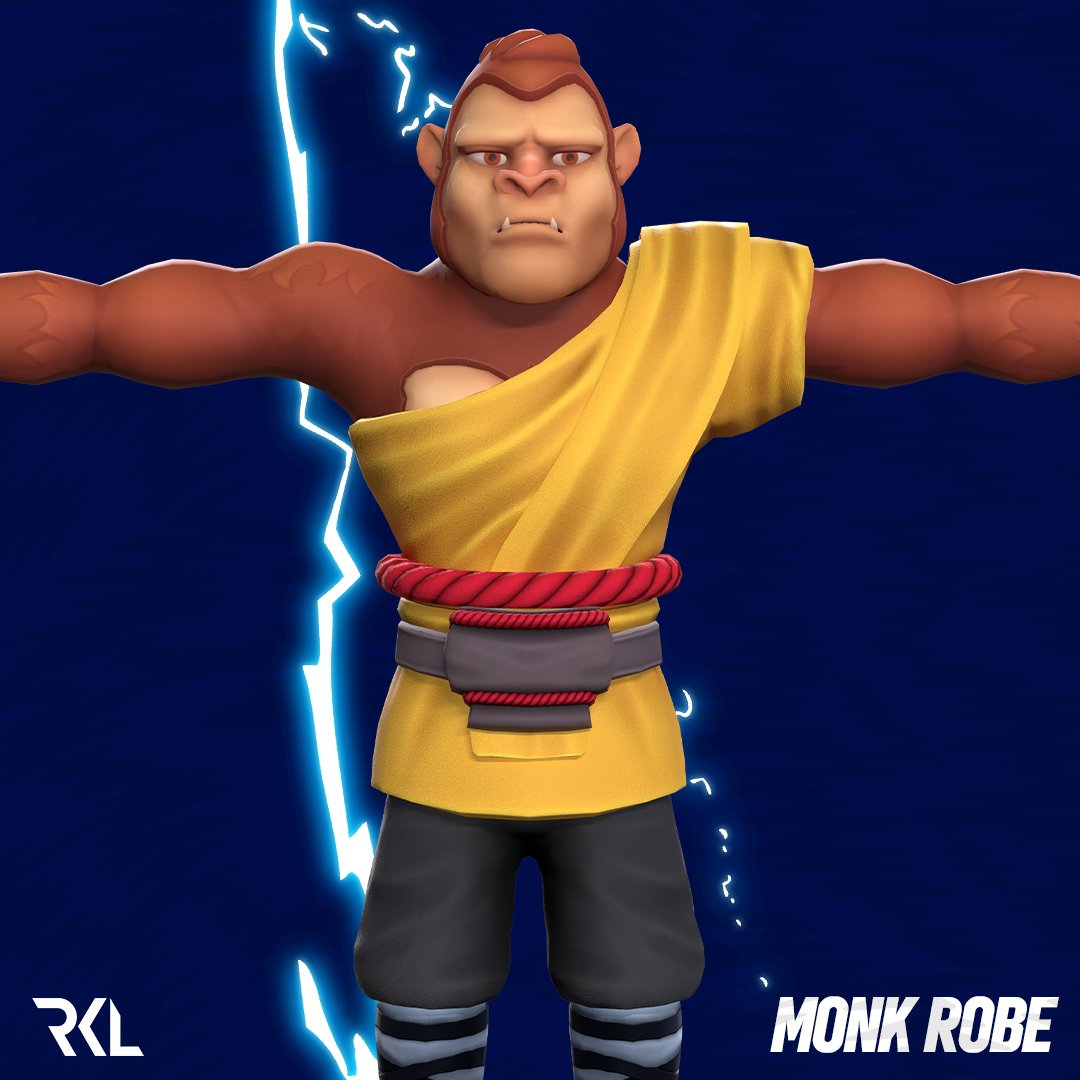 So bullish to see my @RumbleKongs PFP in-game Monk Robe 🏀 shooting buckets in their upcoming mobile game. When i'm not in my @Gatorade skin that is..⚡️