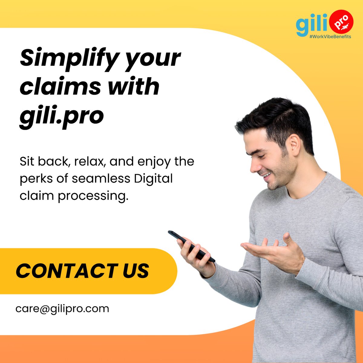 Experience #hasslefree #digitalclaim processing with gili.pro – because simplicity is the ultimate luxury. Enjoy effortless #claim processing at your fingertips.

#gilipro #claimprocess #workvibebenefits #wellness #employeewellness #employeebenefits