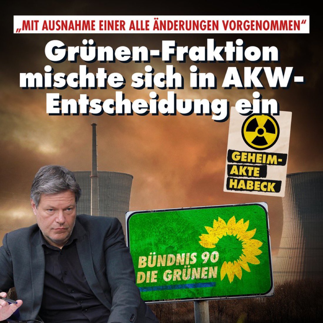 Nun liegt auch @niusde_ die #Atomaus-Akte vor. Aus dieser deuten Mails & Dokumente darauf hin, dass die Grünen-Bundestagsfraktion sich wohl aktiv in das AKW-Prozedere eingemischt hat.. #Habeck‘s Ministerium ist mehr politisch gesteuert als fachlich. nius.de/news/mit-ausna…