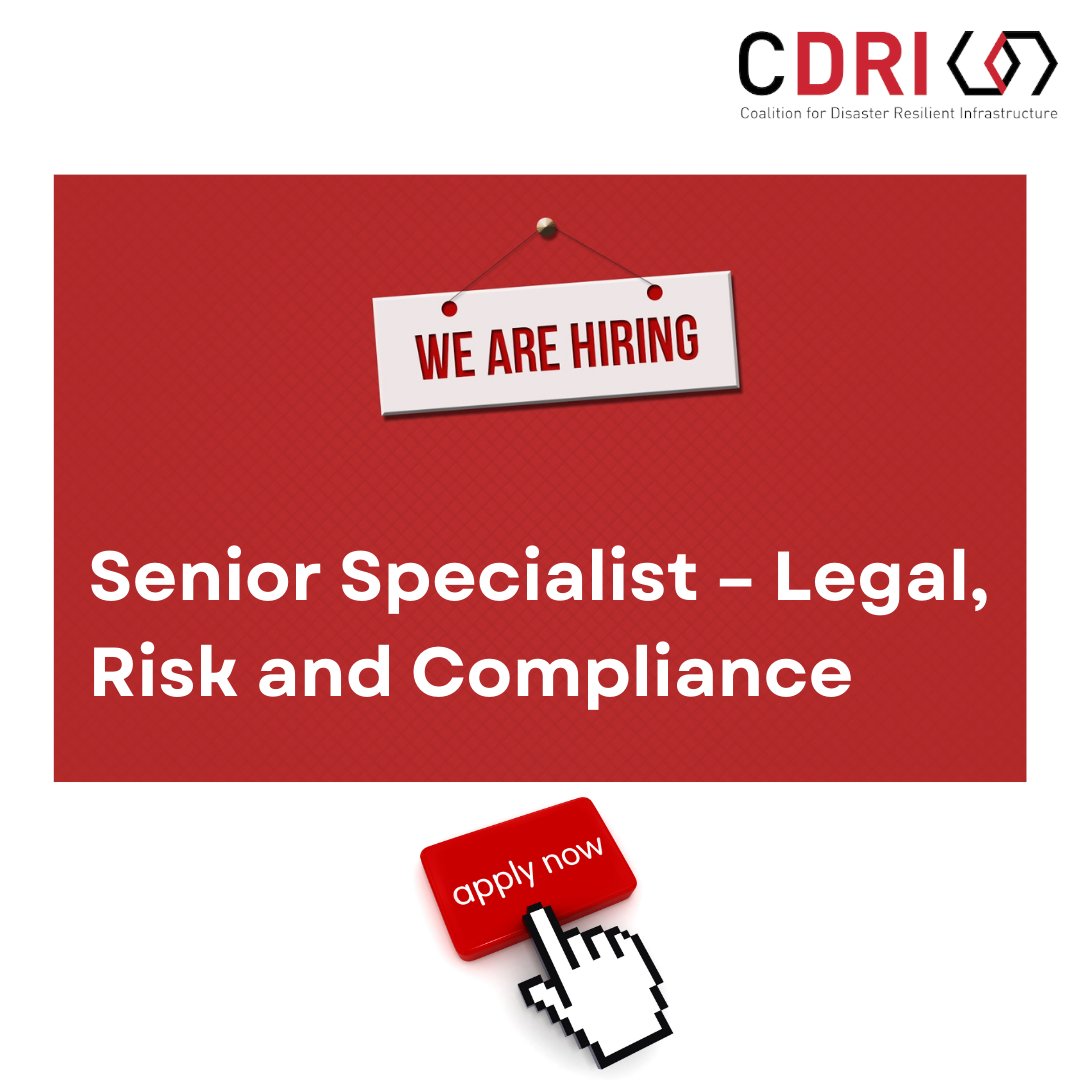 If you are a legal advisor, preferably with experience in international law or corporate law, then consider this special opportunity with #CDRI. ➡️Apply for Specialist - Legal, Risk, and Compliance: app.cdri.world/career/public/ #hiringalert #Jobs #CareerOpportunity