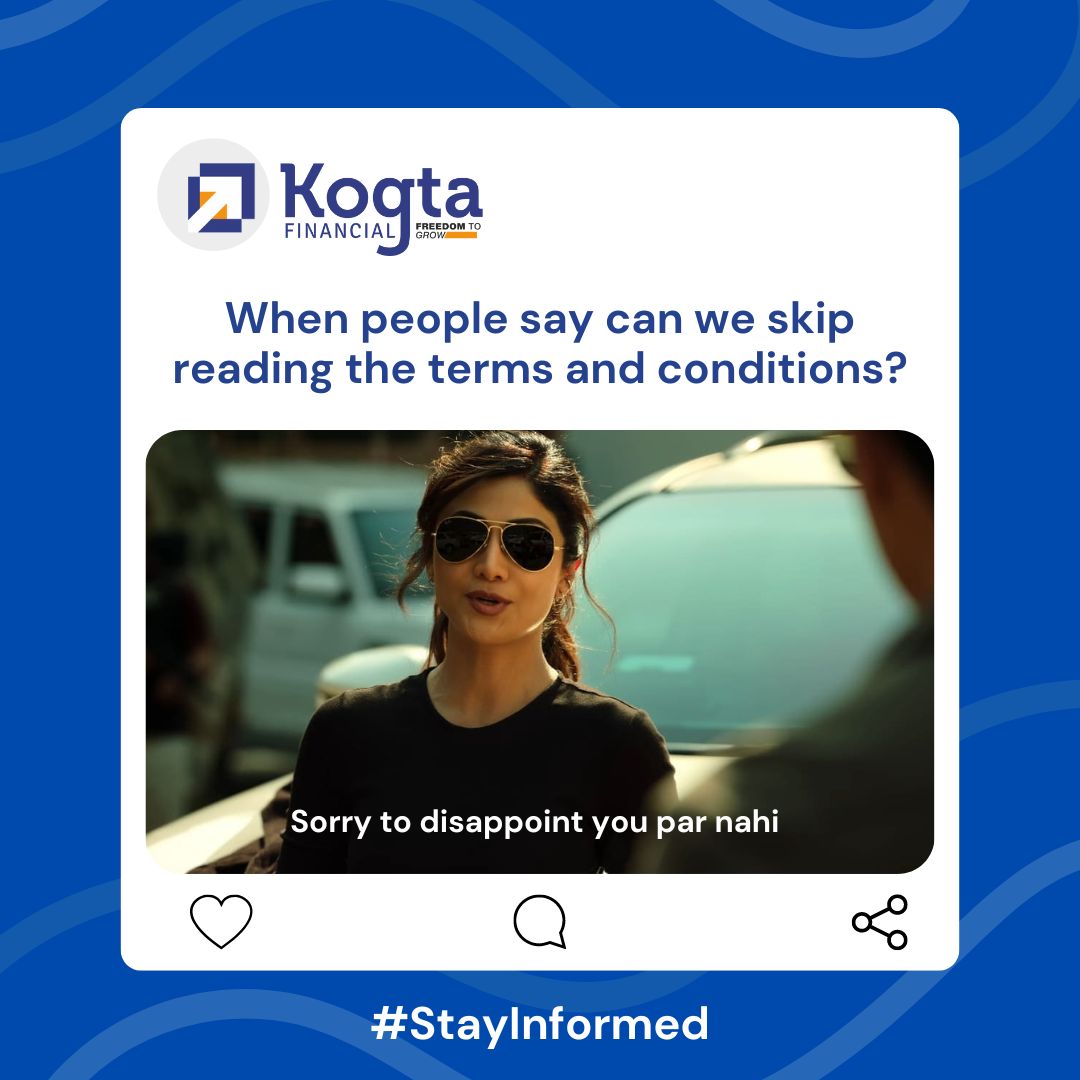 Ensure clarity and compliance by thoroughly reviewing terms and conditions. Your understanding is key to a seamless experience.  

#kogtafinancial #termsandcondition #finance #stayaware #stayinformed #nbfc #loan #kogtafinancialsupport #meme #memetrend