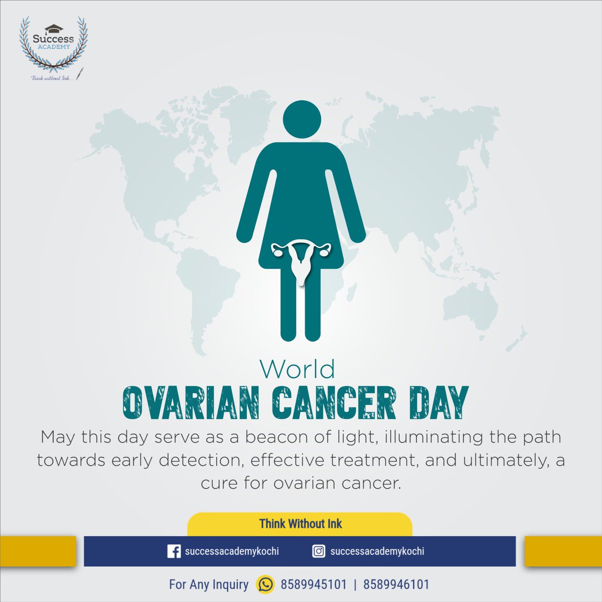 #WOCD #OvarianCancerAwareness #TealTuesday #KnowOvarianCancer #SilentKiller
#EarlyDetectionSavesLives #FightLikeAGirl #OvarianCancerResearch #WomenHealth
#WOCD2024 #CancerAwareness #SSCCoaching #BankCoaching #SuccessAcademyKochi