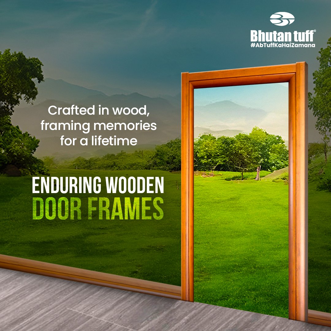 Step into serenity with Bhutan Tuff's timeless wooden door frames, where craftsmanship greets you at every door.
#abtuffkahaizamana #tuffply #plywoodcompany #doorframes #woodendoors #craftmanship