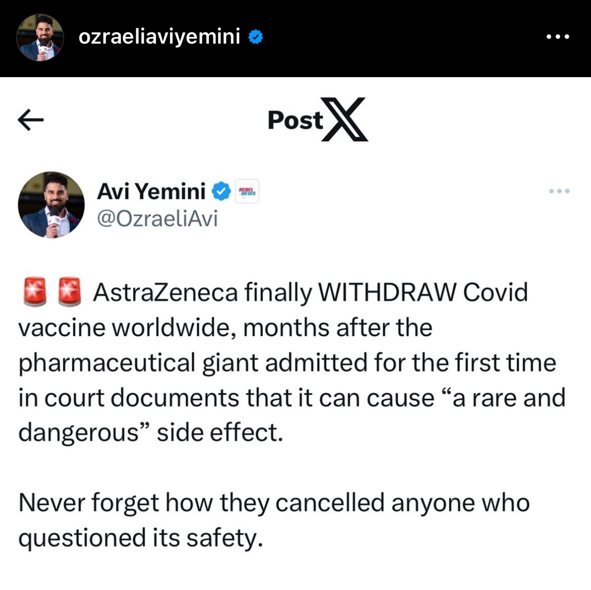 We told them so. Repeatedly. AstraZeneca’s Covid “vaccine” has been withdrawn globally AstraZeneca conceded that the “vaccine” can cause fatal blood clots & low platelet counts. The admission came through court documents in a UK class action lawsuit that sought £100 million…