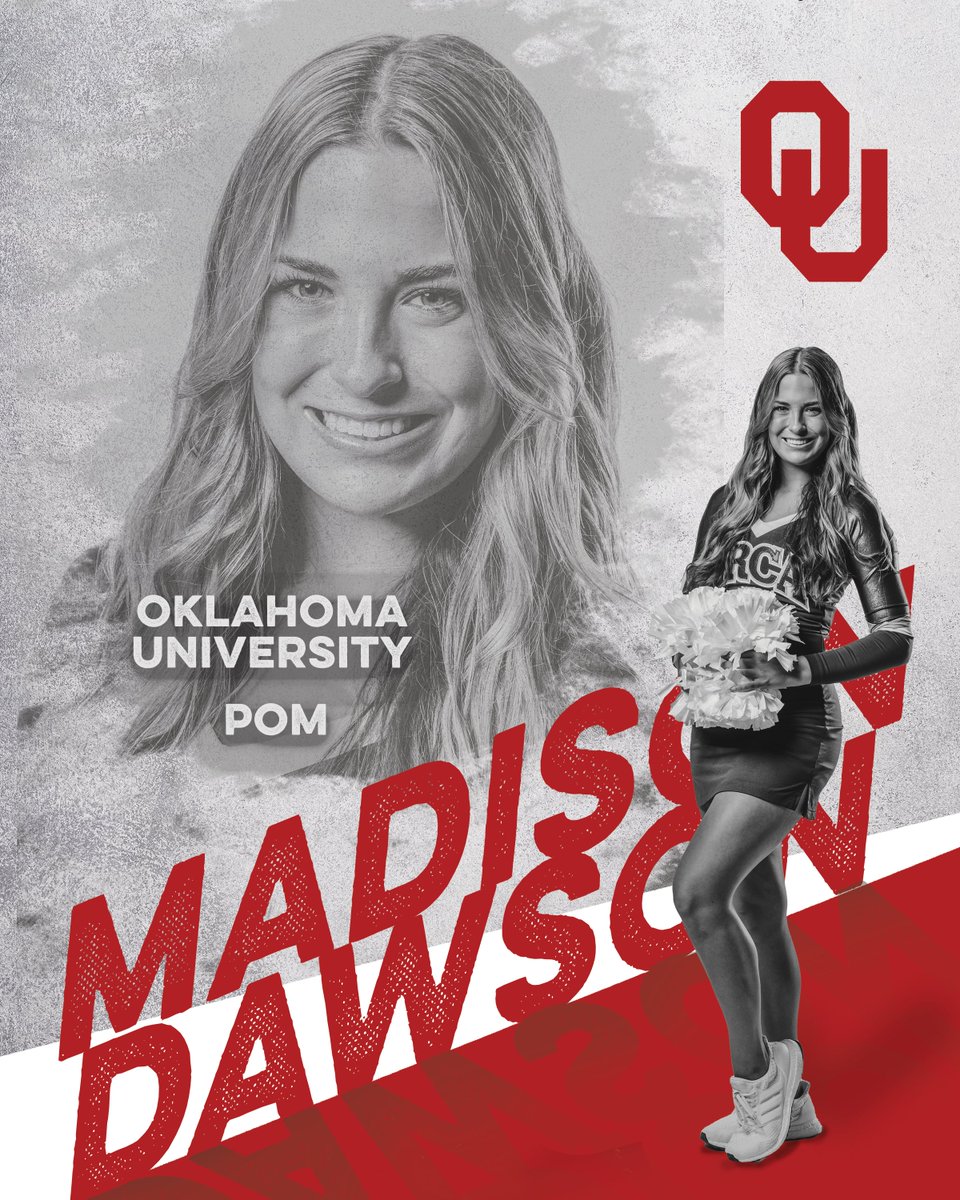 We are so excited for Madison Dawson who recently committed to Oklahoma University and will dance on their pom team this fall! We are so proud of Madison and this huge accomplishment!