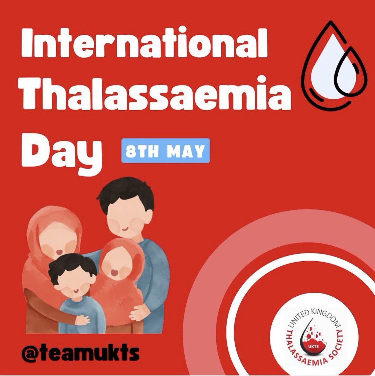 Happy International Thalassaemia Day! Today, we join hands with our friends & societies around the world to remember our angels lost & to raise awareness and the standards of care for managing #thalassaemia Here’s to an exciting, healthier & happier future for all. #teamukts