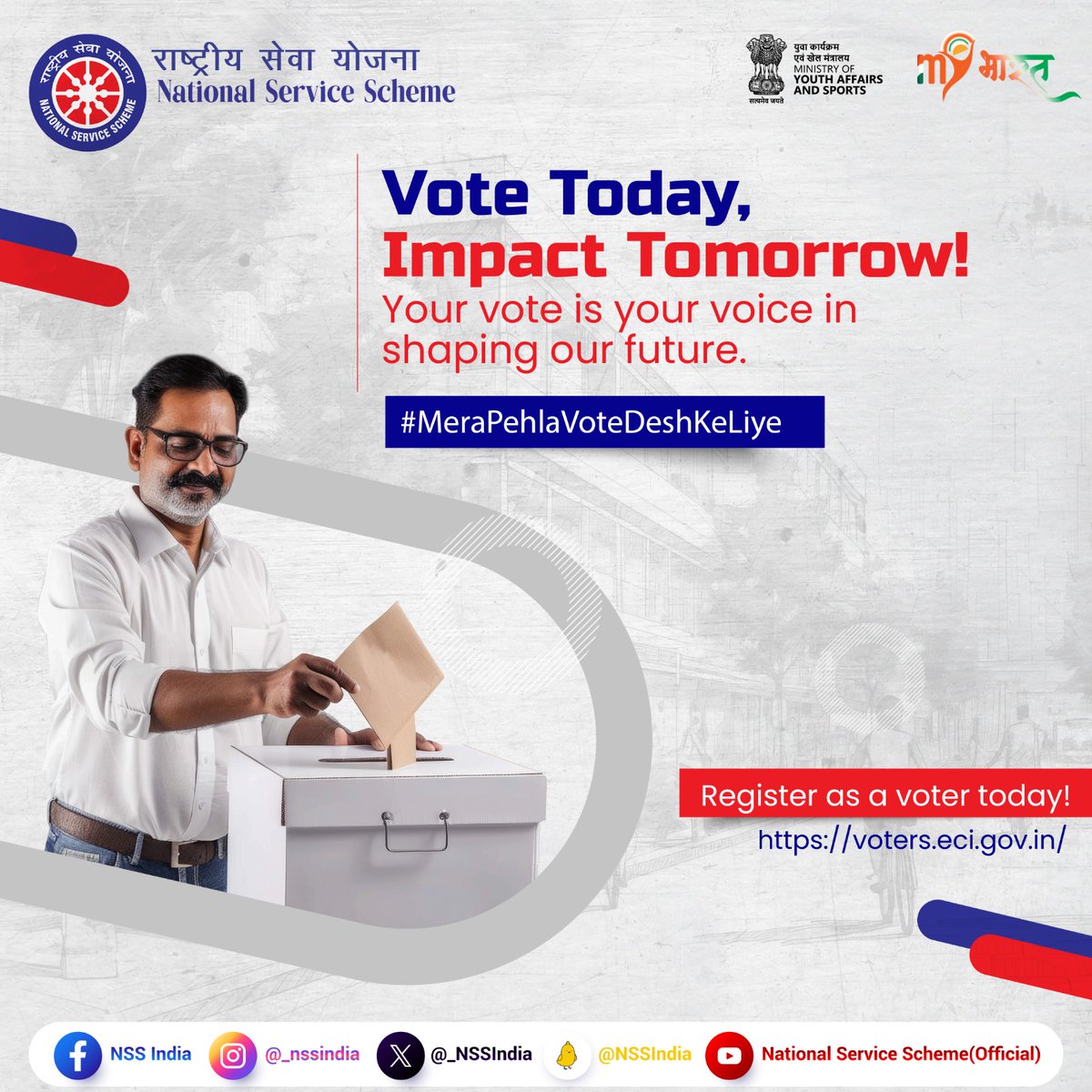 Remember, every vote counts and together, our votes create waves of change! #voterawareness #MeraPehlaVoteDeshKeLiye #Vote4Sure