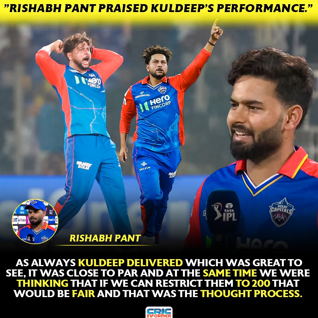 'Rishabh Pant praised Kuldeep's performance'

#ipl2024 #DCvsRR #iplupdates #iplnews #rishabhpant #sanjusamson #cricketlovers #cricketnews