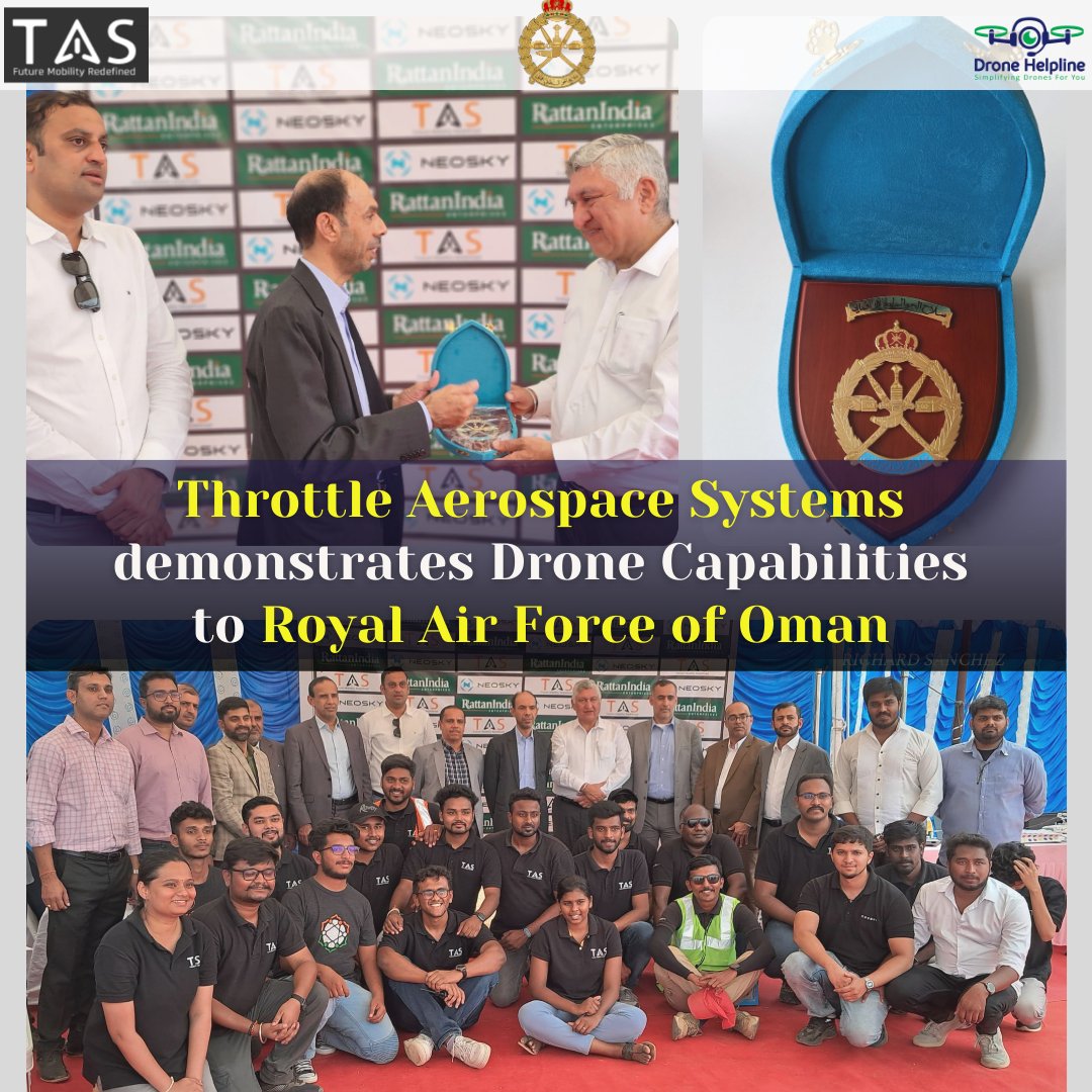 🚀 @TAS_Bangalore excels in drone demo with RAFO officials. 💡 Demonstrates innovation 🌐 Promotes international cooperation, showcases versatile drone tech. source: t.ly/06cNa #dronetechnology #drone #dronesurveillance #dronetech