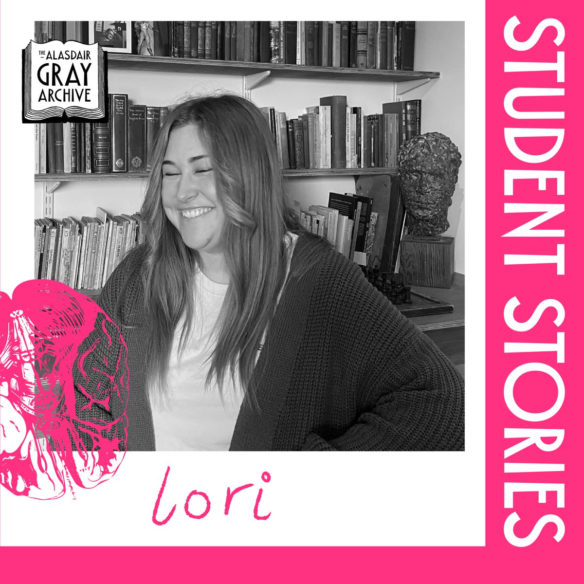 Meet another of our lovely placement student! Lori Baird is studying on the Masters in Curatorial Practice @GLAcuratorial. She is helping to catalogue the library as well as working on a creative response, drawing from her background in jewellery design and silversmithing 👍