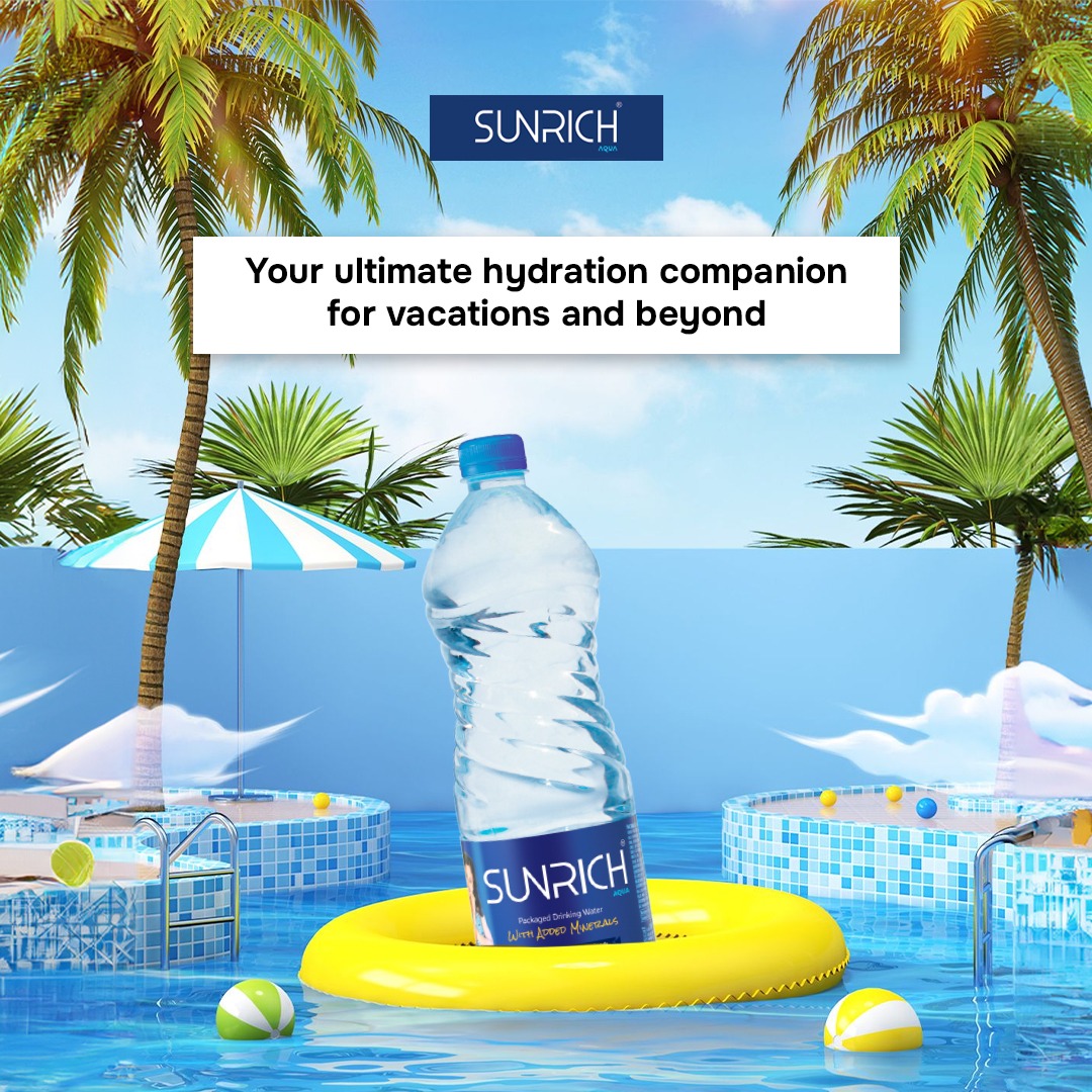 Fuel your wanderlust with Sunrich, the perfect thirst-quencher for your adventures. Whether you're hiking up a mountain or lounging by the beach, let Sunrich be your trusted companion. Get your bottle from the nearest store!
.
.
#sunrichaqua #packageddrinkingwater #mineralwater