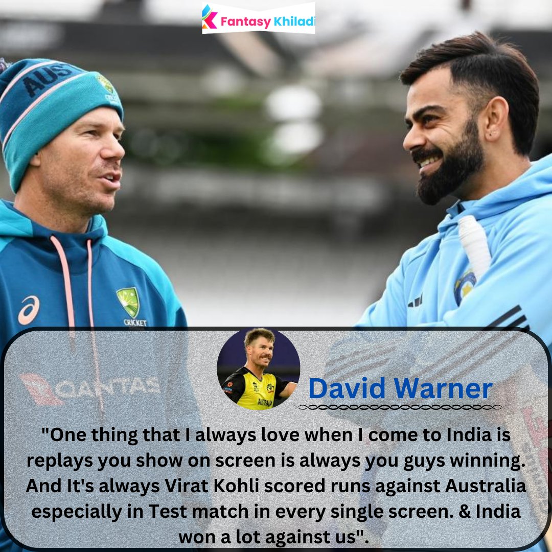 David Warner calling out the India highlights reel for always showing Kohli tonking the Aussies!

 #viratkohli #WarnerMindGames #davidwarner #india #australia #worldcup #t20worldcup #kohli
#testcricket #testmatch