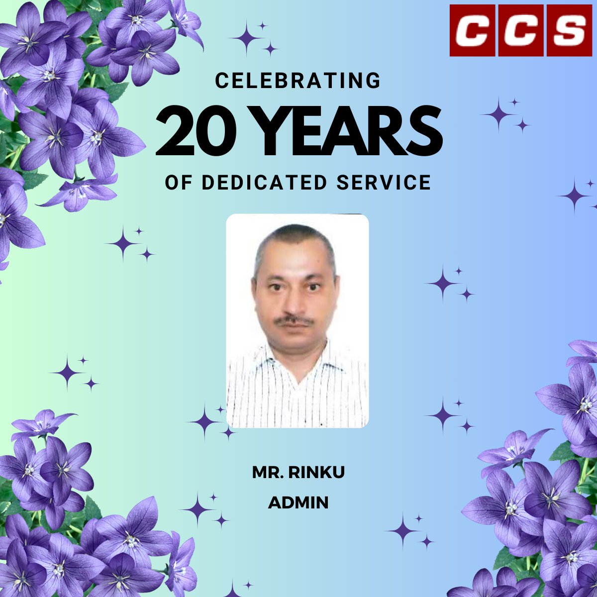 Celebrating Rinku's incredible 20 years journey with us!

Your dedication, hard work, and passion have been invaluable to our team. Here's to many more years of success and growth together. Congratulations on this milestone!

#WorkAnniversary #MilestoneAchievement