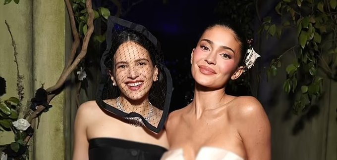 Kylie Jenner and her longtime friend Rosalia return to the Mark Hotel in NYC hand in hand following the 2024 Met Gala