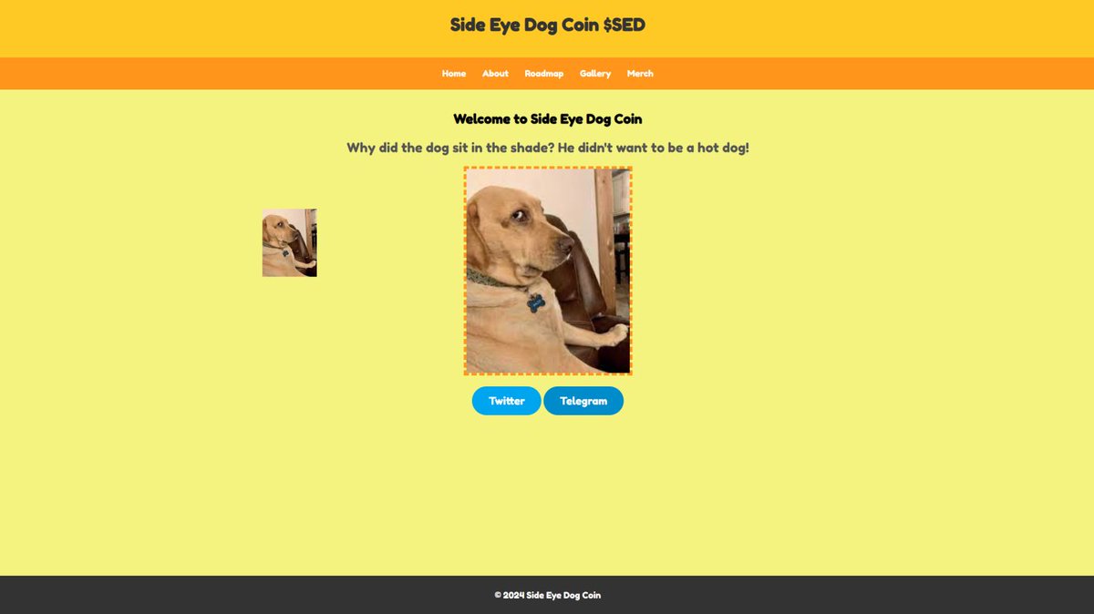 sideeyedog.netlify.app

Check out Walter's Website if you haven't already!!

$SED