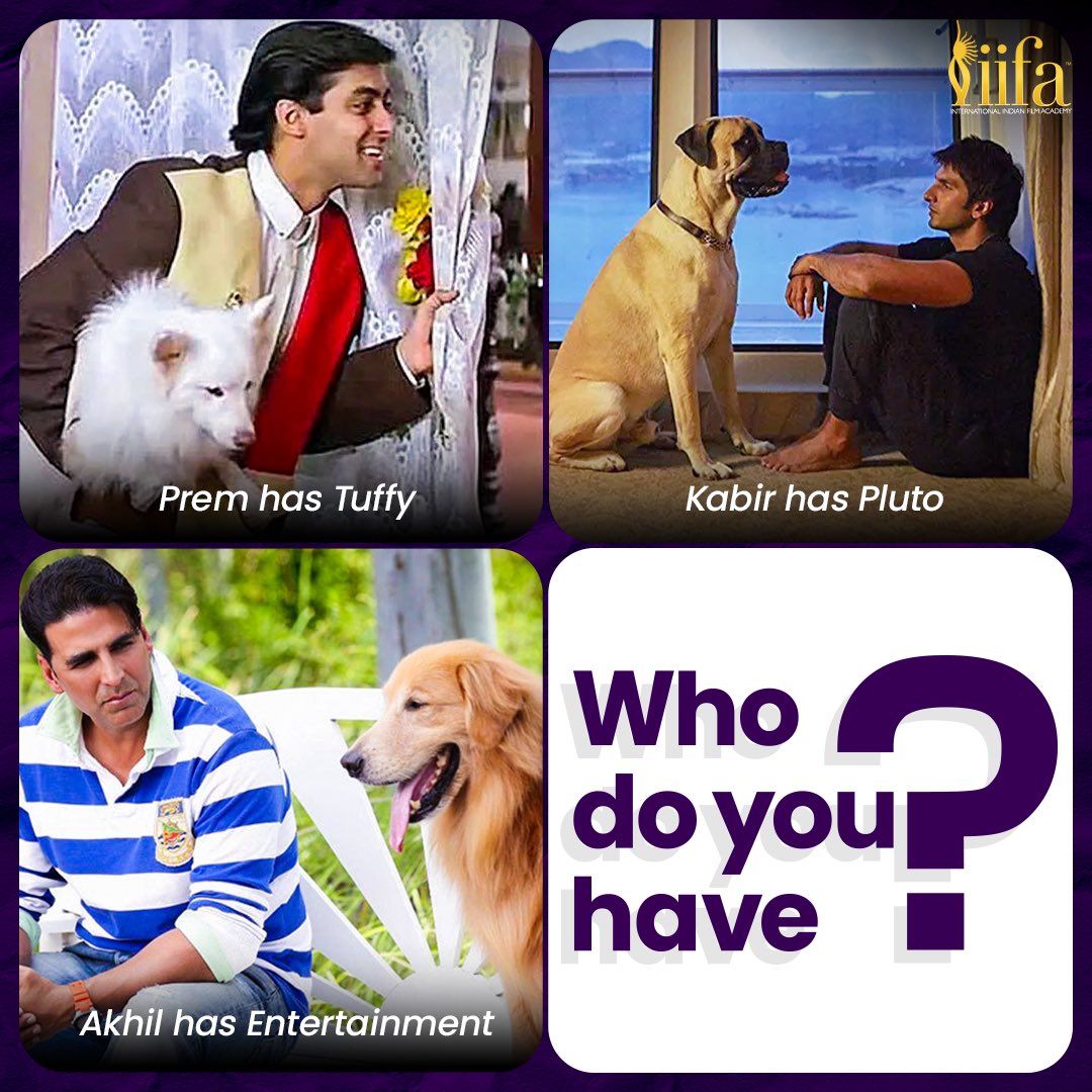 Are you also a dog parent? 🤩 Let us know in the comments how much you love your pet! 🐶🥰 #IIFA #Bollywood #WhoDoYouHave