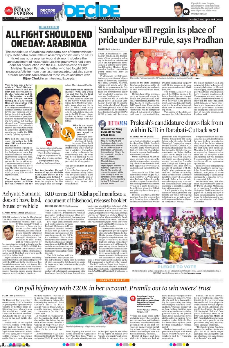 Today's special page on #elections from #Odisha Visit newindianexpress.com for more. @NewIndianXpress @santwana99 @Siba_TNIE