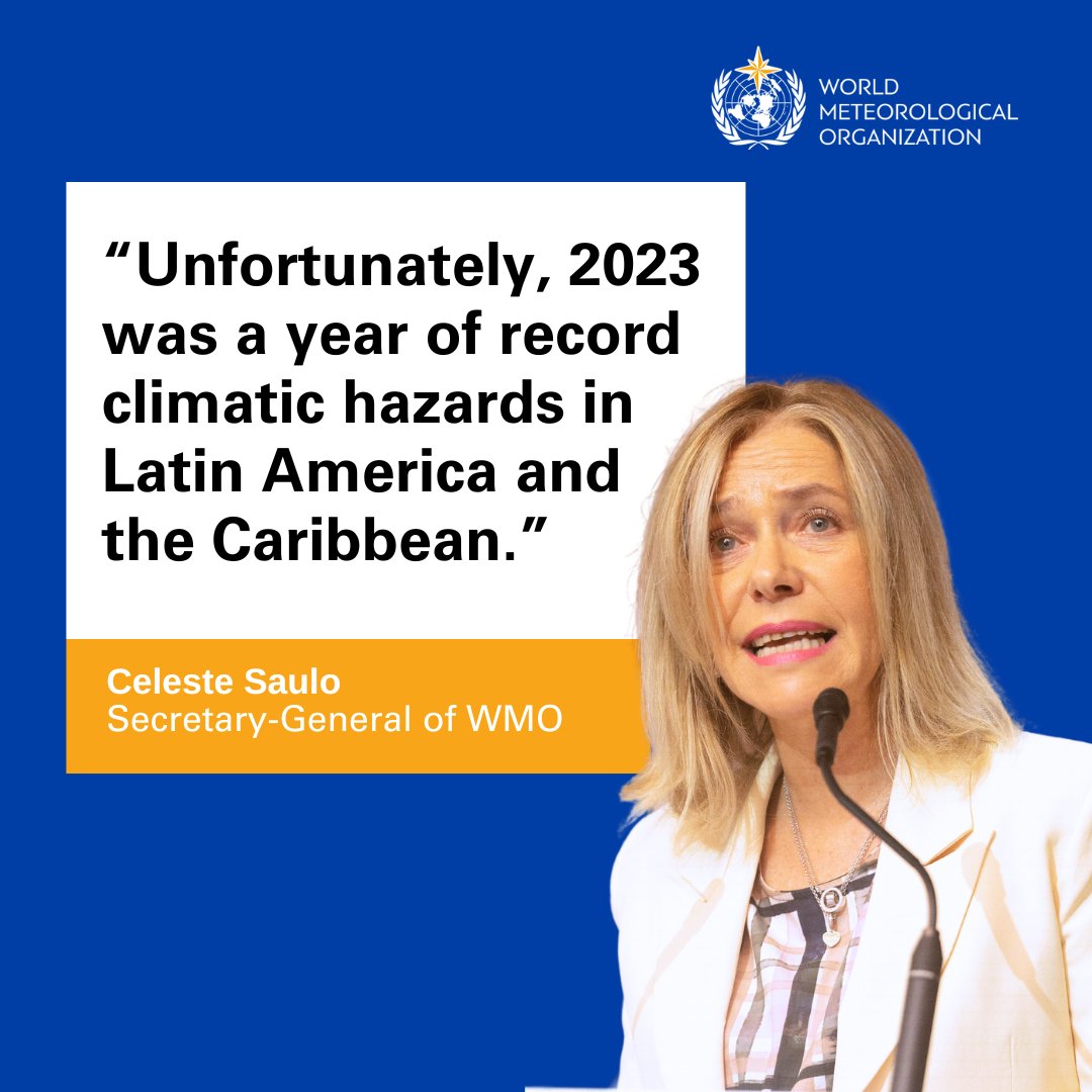 Join us this afternoon to launch the latest #StateOfClimate report for Latin America and the Caribbean There is still time to register 👉🏽 wmo.int/events/media-e…