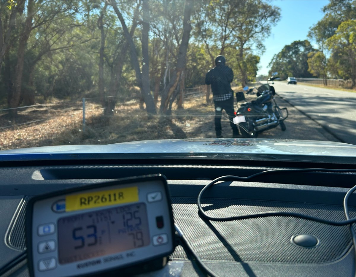 'Riding at 125 in an 80 zone with 11 demerit points already. Some still haven't learned. Now facing 7 more demerits and a hefty $1200 fine. Let's prioritise safety on the roads and abide by speed limits. Reckless driving puts lives at risk. #DriveSafe  #NationalRoadSafetyWeek