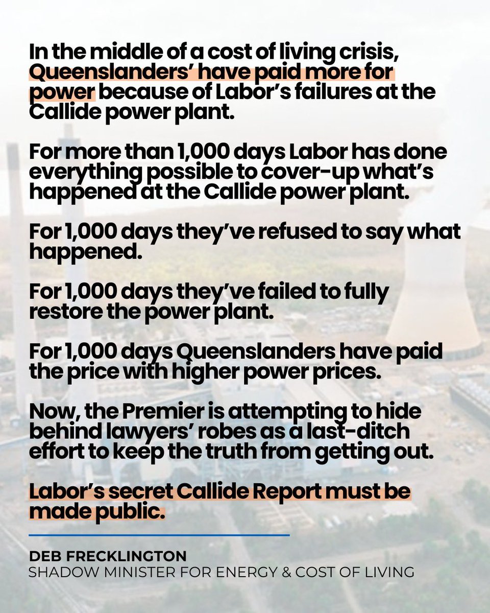 Labor’s secret Callide Report must be made public.