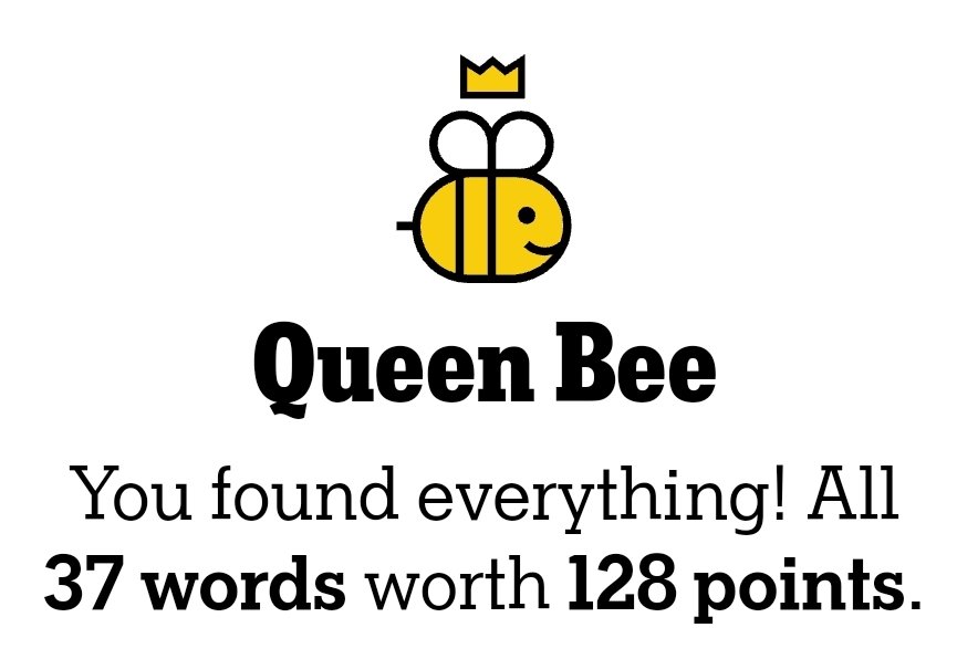 TUE:  @NYTGames #Nytspellingbee #Spellingbee