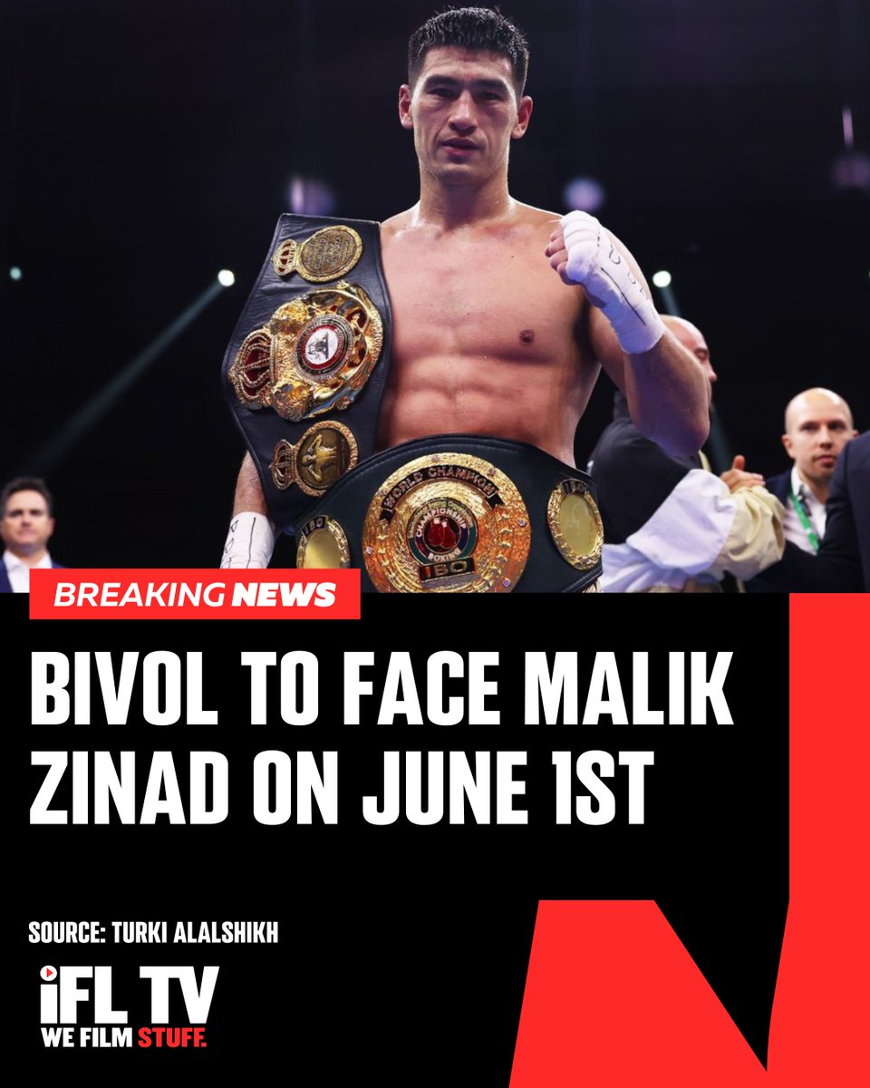 BIVOL TO FACE ZINAD ON JUNE 1ST ‼️ Dmitry Bivol will face the 22-0 Malik Zinad on June 1st after Artur Beterbiev was forced to withdraw from their undisputed clash due to injury. Zinad most recently edged out the previously undefeated Jerome Pampellone in Australia.…