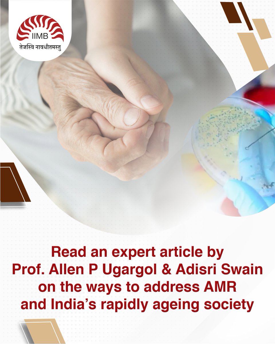 Discover insights on India's aging society and #AntimicrobialResistance (#AMR) in Prof. Allen P Ugargol's discussion with Adisri Swain in @EconomicTimes. They emphasize the need for innovative, cost-efficient #DrugDiscovery methods. 

Read more: bit.ly/4drL2wF