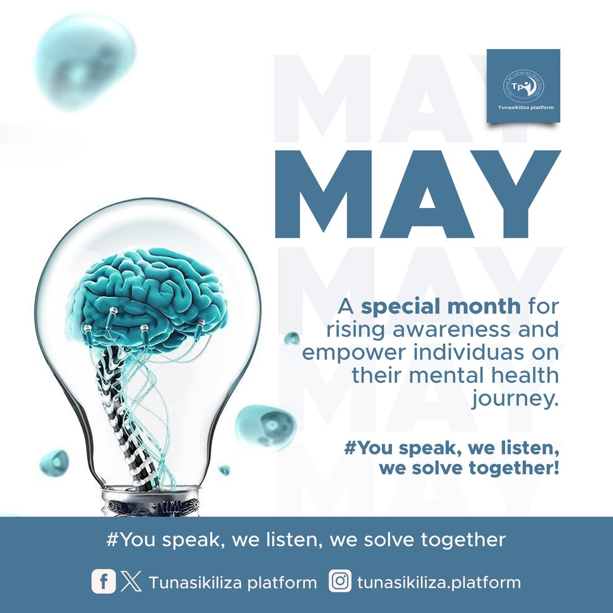 Tunasikiliza Platform (@tunasikiliza) on Twitter photo A special month for mental health awareness over the world. <a href="/tunasikiliza/">Tunasikiliza Platform</a>.platform has a target to awake more people, educate and bring awareness on mental health issues through different sessions, meetings and movements.
#MentalHealthAwarenessMonth
#MentalHealthMatters A special month for mental health awareness over the world. <a href="/tunasikiliza/">Tunasikiliza Platform</a>.platform has a target to awake more people, educate and bring awareness on mental health issues through different sessions, meetings and movements.
#MentalHealthAwarenessMonth
#MentalHealthMatters