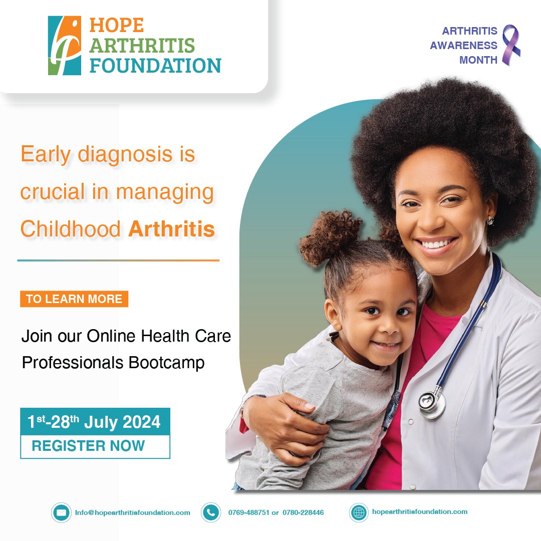 May is Arthritis Awareness Month. Join our healthcare professionals boot camp to support children with rheumatic diseases. Learn more: bit.ly/HAFbootcamp
#PediatricHealth #arthritisawarenessmonth  #HealthcareTraining #MayIsArthritisAwarenessMonth