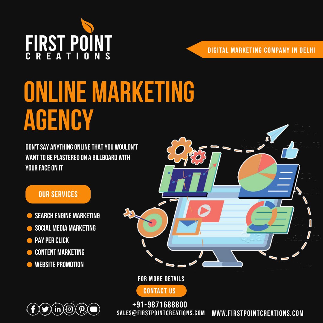 Don’t say anything online that you wouldn’t want to be plastered on a billboard with your face on it....📈🚀 . FOLLOW US @firstpointcreations Contact Details: ☎ +91 9871688800 | +91 (11) 41552455 🌐 firstpointcreations.com 📧 Email: sales@firstpointcreations.com #onlinemarketing