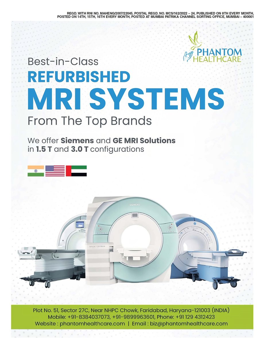 Buy the top quality refurbished 𝐒𝐢𝐞𝐦𝐞𝐧𝐬 & 𝐆𝐄 𝐌𝐑𝐈 𝐌𝐚𝐜𝐡𝐢𝐧𝐞 models with 1.5T and 3.0T configurations. Our services are available in India and worldwide. #PETCT #MRI #CathLab #CTMachine #Refurbished #Upgrade #ExpandedApplication #Parts #PatientFriendly #Warranty