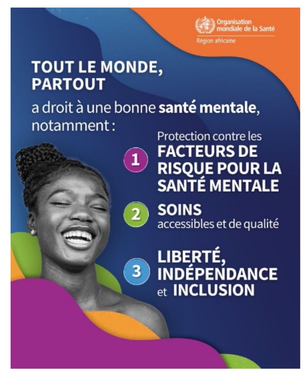 Tout le monde a le droit de recevoir les soins de santé mentale de qualité dont il a besoin, sans être confronté à la stigmatisation ou à la discrimination. 

Revendiquez votre droit à la santé 

#MaSantéMonDroit
#JournéeMondialeDeLaSanté