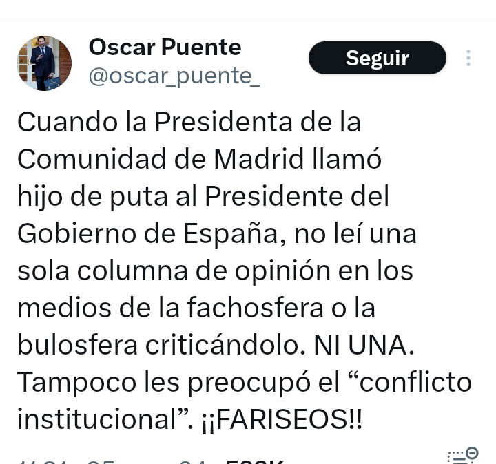 piedicasero's tweet photo. Grande @oscar_puente_ 
Se puede decir más alto pero no más claro 👌👏👏👏👏 https://t.co/hn66mJuJUm