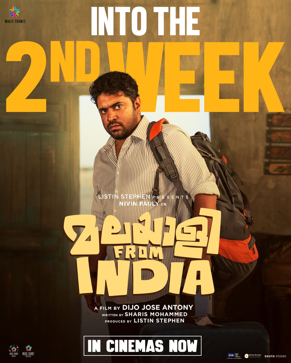 Into 2nd week 😇

'MALAYALEE FROM INDIA' Running Successfully In Theatres Now 🤗🙏🏻

#NivinPauly #DijoJoseAntony #ListinStephen #DhyanSreenivasan #AnaswaraRajan #SharisMohammed #MagicFrames #MalayaleeFromIndia