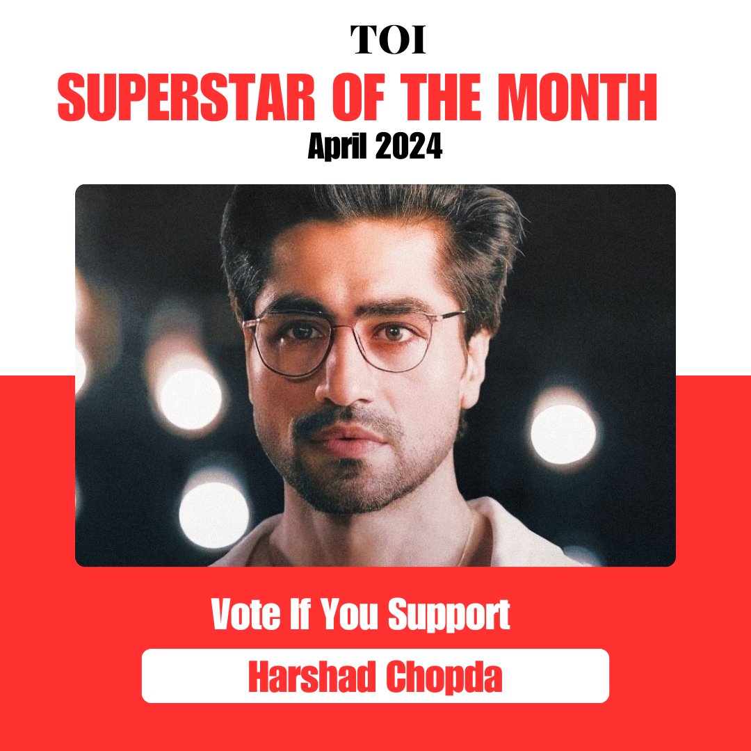 Vote if you Support - #HarshadChopda ❤️ 1 Like = 1 Point 1 Repost= 5 Points 1 Bookmark = 2 Points 1 Reply = 1 Point Winner Announcement On May 12 At 6PM