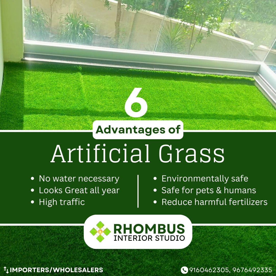 rhombusinterior's tweet photo. Do you know the 6 advantages of Artificial grass?

RHOMBUS Interior Studio

IMPORTERS/WHOLESALERS

Website: https://t.co/tkiiwq8Uy5

#rhombus #Interiors #interiordesign #artificialgrass #YSJaganAgain #HyderabadRains #ElectionCommissionOfIndia #AlluArjun #BengaluruRains #House https://t.co/d52gObsF5K