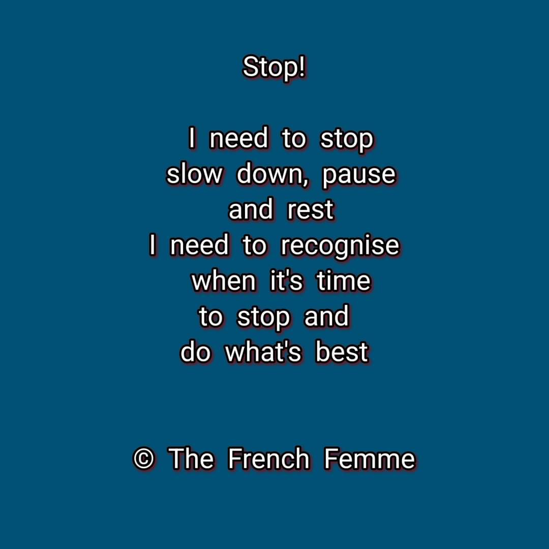 Pacing and knowing when to stop and rest is hard in M.E.  If we are to avoid post exertional malaise or a relapse, this I believe is the best way to manage the illness. 

#MyalgicEncephalomyelitis #MEawarenessmonth #MEAwareness #pwME #SevereME #VerySevereME #MillionsMissing