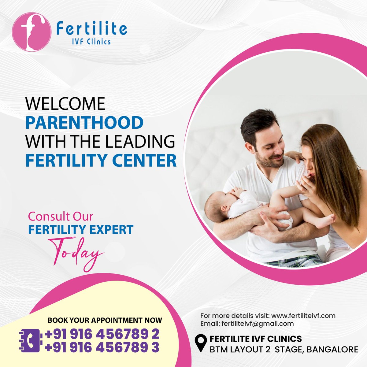 👶🌟 **Welcome Parenthood with Fertilite IVF Clinics!** 🌟👶

📅 **Book Your Appointment Now!**
📞 +91 916 4567892 
📞 +91 916 4567893

🌐 For more details, visit: [fertiliteivf.com]

🏥 **Fertilite IVF Clinics BTM Layout 2 Stage, Bangalore**

#FertiliteIVF #IVF #Fertility