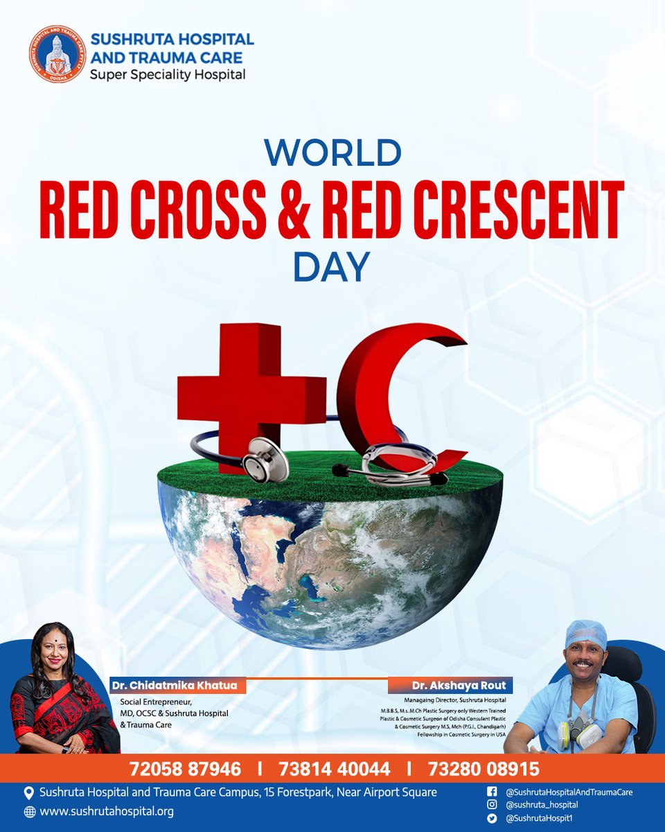 Let's take a moment to honor the incredible work of the Red Cross and Red Crescent volunteers who tirelessly provide aid, support, and hope to those in need around the world.
Happy World Red Cross Day!
Sushruta Hospital and Trauma Care
.
.
.
#WorldRedCrossDay #HumanityInAction