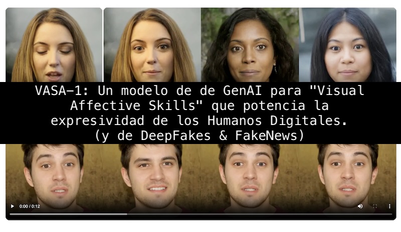 El lado del mal - VASA-1: Un modelo de de GenAI para 'Visual Affective Skills' que potencia la expresividad de los Humanos Digitales (y de DeepFakes & FakeNews) elladodelmal.com/2024/05/vasa-1… #AI #GenAI #IA #HumanosDigitales #InteligenciaArtificial