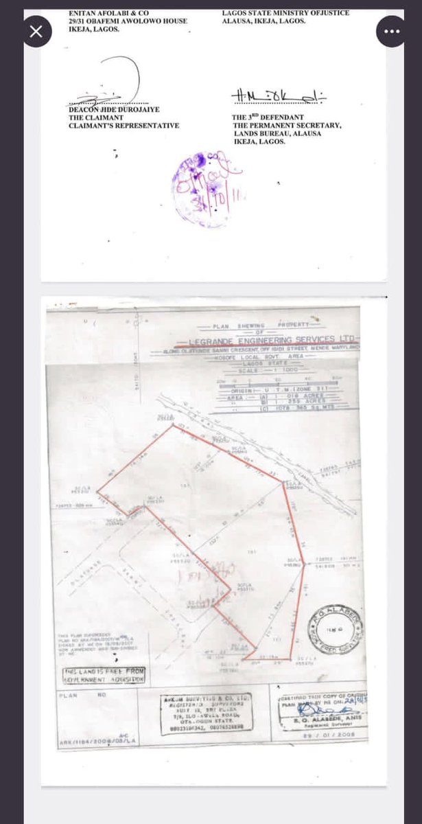 This my law degree lives in your head rent-free. It's so amusing. This is the approved survey plan for the estate, which was issued in 2008 with the boundaries of the estate verged in red. @tokunbo_wahab should show Nigerians how the estate exceeded its boundaries. It's not hard