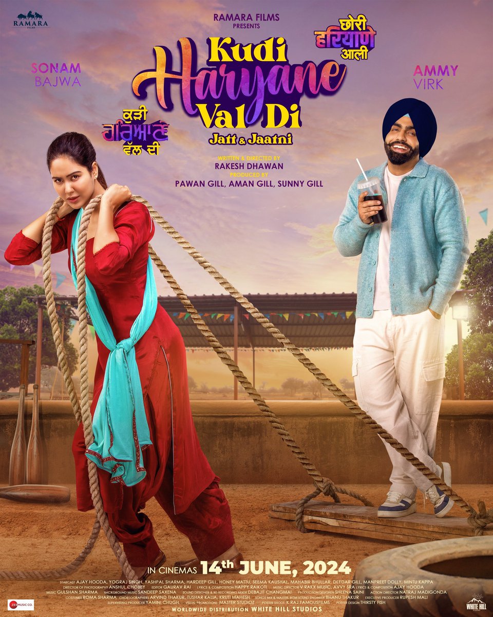 .@AmmyVirk and @SonamBajwa reunite for #KudiHaryaneValDi. Looks interesting. A Haryanvi version is also in the making with a separate title.

#siddharthkannan #sidk