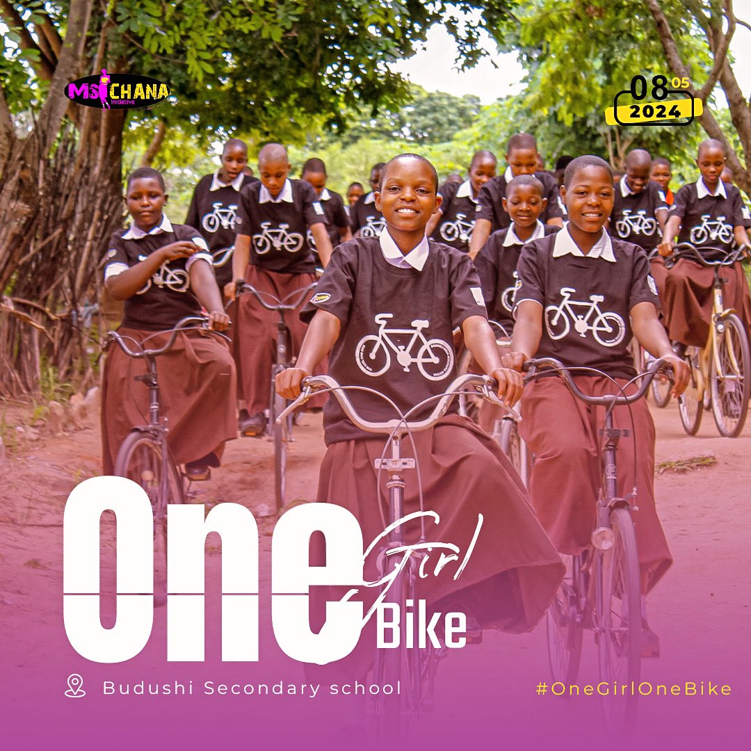 Wasichana 50 leo watanufaika na Baiskel katika Shule ya Sekondari Budushi. #OneGirlOneBike