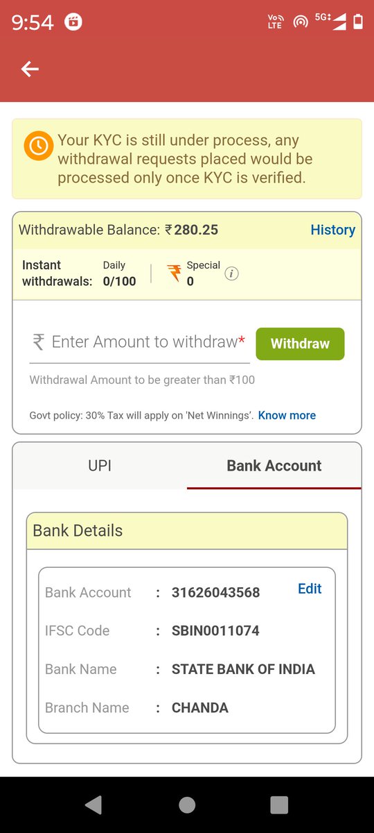 @My11Circle dear team I got a big scam on your platform . when I want to withdrawal my money first it wants to KYC Aadhar card verification
so I upload my aadhar card for verification and it shows take 48 hours
5 days happens since I upload my aadhar card for verification it's ??