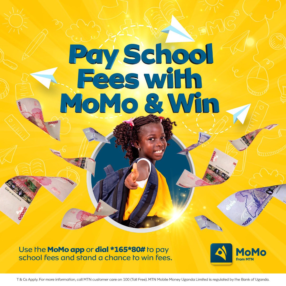 Imagine paying this term's school fees and winning a free pass for Term 3! With #MTNMoMo, it's not just a dream – it's a possibility. 

Dial *165*80# or use the MoMo app to pay and stand a chance to WIN school fees. #PaySchoolFeesWithMoMo
