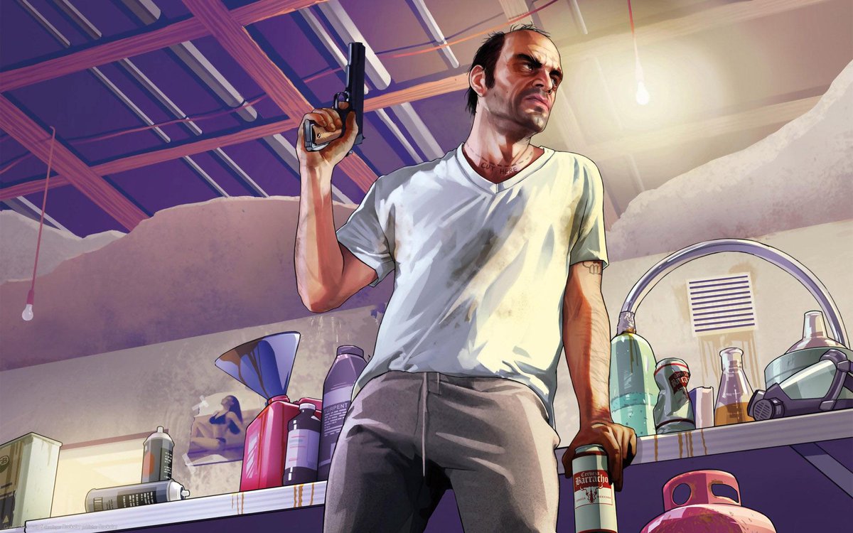 I really can't remember this artwork of Trevor and I don't know why 🤔🤔 #GTA5 #GTAOnline
