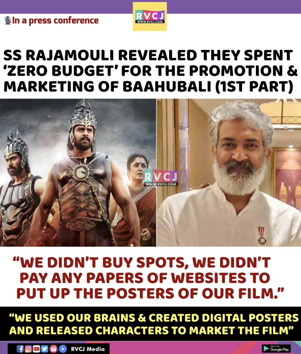 SS Rajamouli on Marketing Budget of Baahubali..