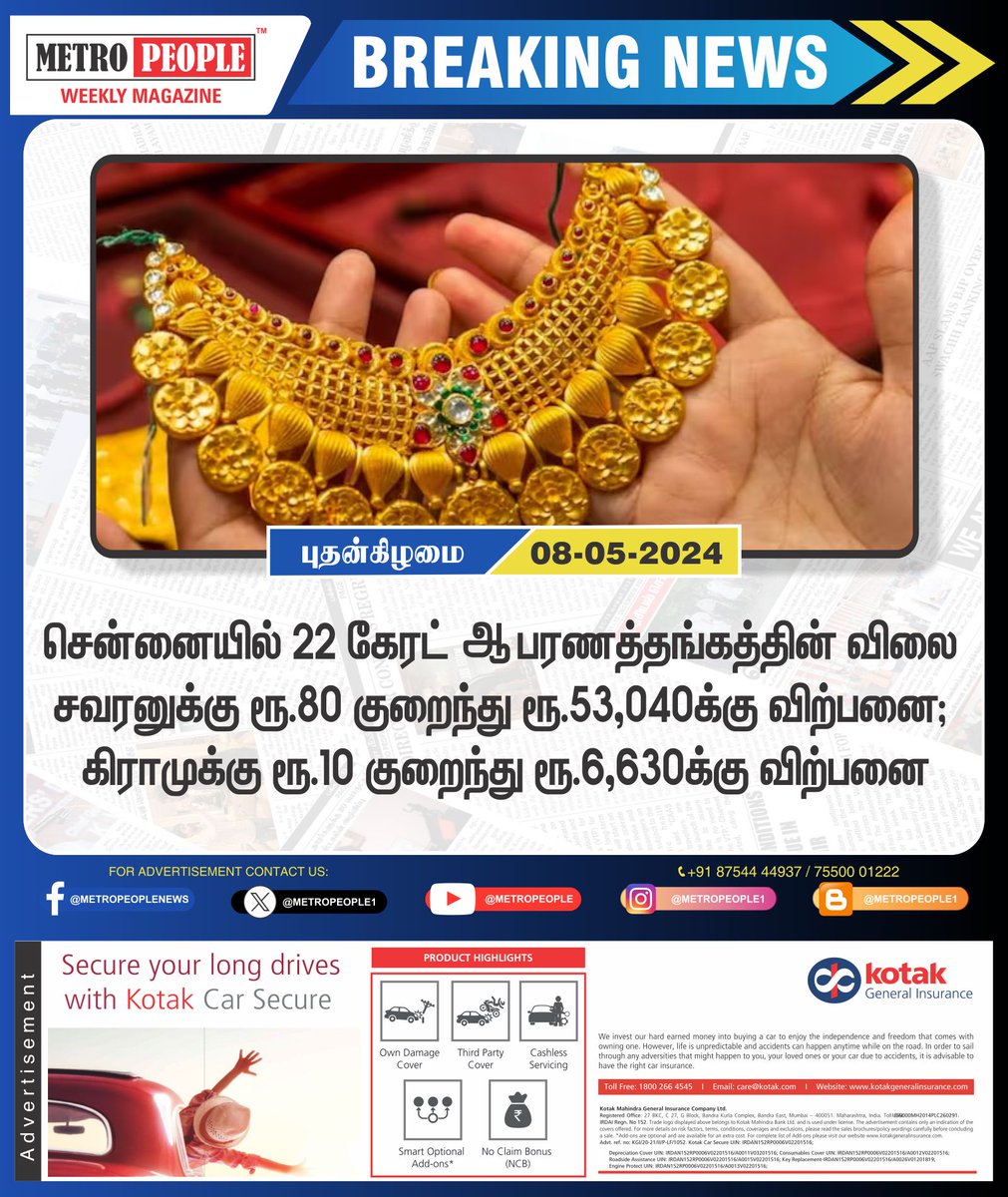 தங்கம் விலை சவரனுக்கு ரூ.80 குறைவு  #Goldprice #Gold #Sukumar #Sukumarbalakrishnan #TNDWWA #LabourTalk #metropeople #JeevanHospitals #Tamilnadu #Chennai