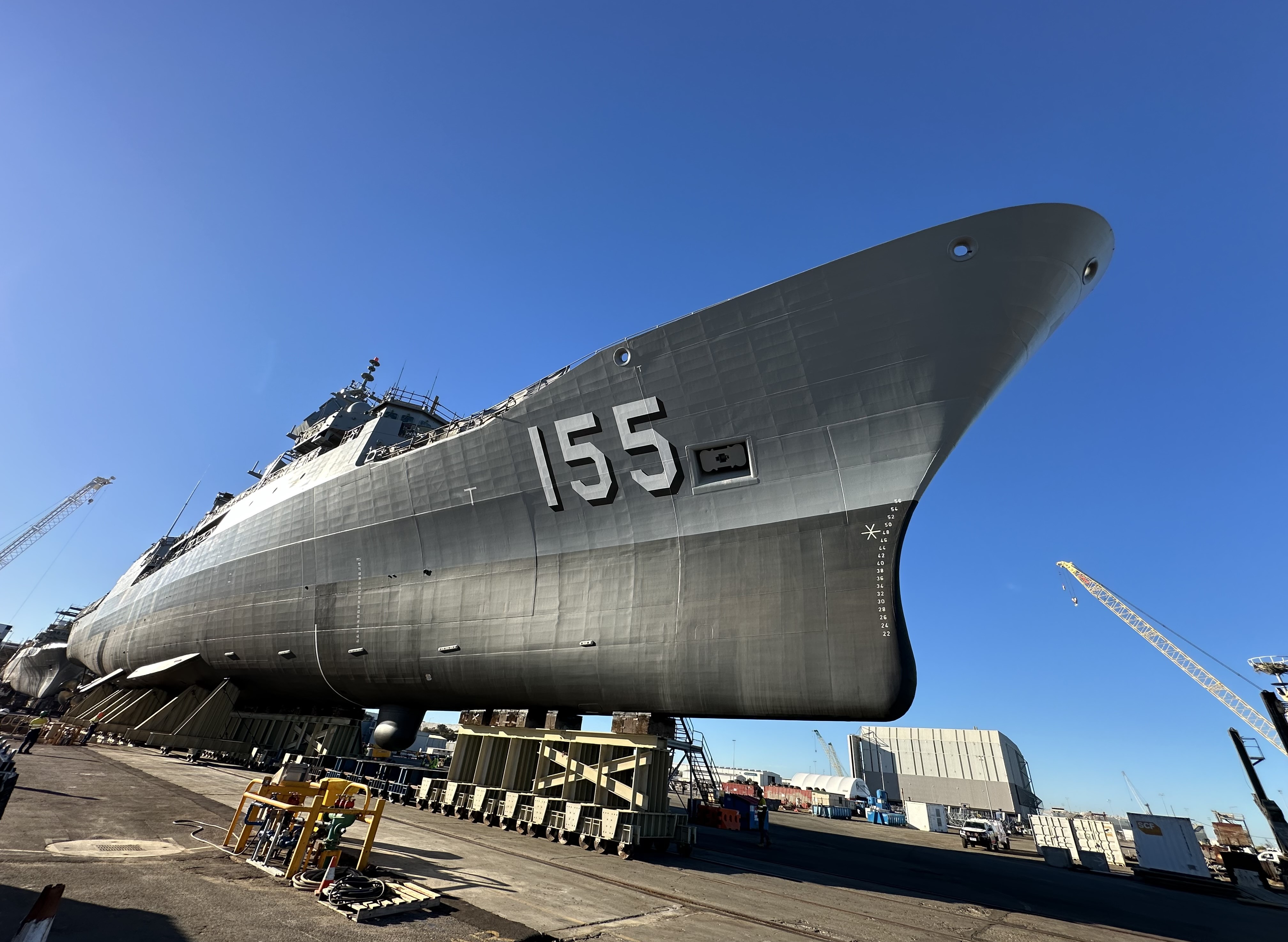 HMAS Ballarat undocking at Henderson